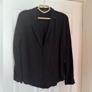 Black Button Down Shirt for Women